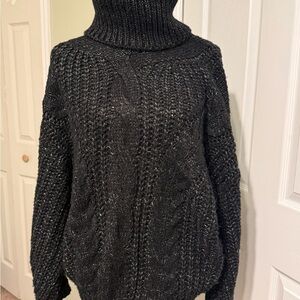 Fate Cozy Black Turtleneck Sweater